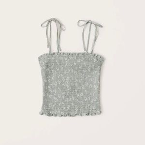 Abercrombie & Fitch tie strap smocked cami! NWOT!